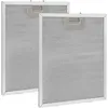 Image de Lot de 2 filtres à graisse métalliques 320 x 260 mm aluminium anti-graisse lavables maille accessoires pour hottes aspirantes