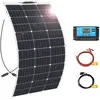 Image de Kit de panneaux solaires panneaux flexibles de 200W compatibilité avec batteries 12V Kit 100W