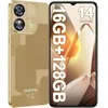 Image de Smartphone 4G OUKITEL C57 Pro 16Go (4+12) RAM /128Go ROM 6.52 HD 13MP 4300mAh Téléphone Portable Android 14 GPS Double SIM - Or