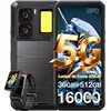 Image de Oukitel WP300 Smartphone Robuste 36Go + 512Go 6.8 120Hz 16000mAh 108MP Modulaire Oreillette détachable/Lumière de Camping - Noir