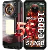 Image de OUKITEL WP56 Smartphone 5G Robuste 36Go + 512 Go 16000mAh 6.8 Haut-parleur 128dB 108MP 1000LM Lampe Camping NFC GPS - Rouge