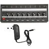 Image de Amplificateur de casque stéréo 8 sorties 1 canal dentrée son clair compact en métal pour studio et scène 100-240 V prise UE