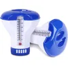Image de Distributeur de produits flottants distributeur de pastilles de chlore diffuseur de chlore pour piscine avec thermomètre