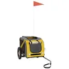 Image de Remorque de bicyclette VENTE-FLASH - Remorque de vélo - pour animaux de compagnie jaune et gris @24399007
