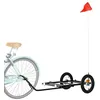 Image de Remorque de bicyclette VENTE-FLASH - Remorque de vélo - noir 122x53x28 cm fer @48905614