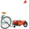 Image de Remorque de bicyclette VENTE-FLASH - Remorque de vélo - orange tissu oxford et fer @36636417