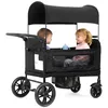 Image de Poussette pliable avec siègepour 6-48 mois enfantsnoirpoignée rembourrée réglable en 8 positionspare-soleil harnais de sécurité