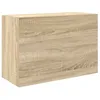 Image de BESTArmoire WC bien rangée et organisée - Armoire murale de bain chêne sonoma 60 x 25 x 40 cm bois ingénierie Nov525970