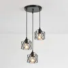 Image de Moderne Lustre Suspension Pendentif Cage Hexagone Noir 3 Luminaire Lampe Suspension Fer pour Cuisine Salon