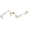 Image de Plafonnier - Lindby - lampe de plafond - Verre - laiton blanc