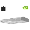 Image de CIARRA Hotte visière 60cm Classe A+ 3 vitesses Recyclage & Evacuation Hotte Casquette encastrable 220m³/h- Inox