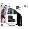 Image de 2PCS Kingston Canvas Select Plus Carte mémoire flash 128 Go A1 / Video Class V10 UHS Class10 microSDXC UHS-I adaptateur SD inclus