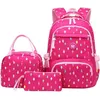 Image de Sac à Dos pour Enfants 3pcs.Sac à Dos pour école Primaire pour FillesRoseNylonavec étui à Crayons isolé pour Sac à Lunch de 6-13