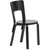 Image de ARTEK chaise CHAIR 66 (Bouleau laqué noir - Bois courbé et contreplaqué)