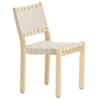 Image de ARTEK chaise CHAIR 611 (Sangles naturelles/blanches - Bouleau verni naturel)