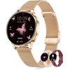 Image de Montre Connectée Femme Ronde avec Appel Bluetooth 3 Bracelets AMOLED 41mm Petite Montre Podometre Smartwatch avec Fréquence
