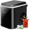 Image de Cozy - Machine à Glacons - 12 kg/24h 8 glaçons en 6-10 min LED 120W capteur infrarouge autonettoyante camping/fête