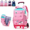 Image de Cartable - LARGEIGHT - Modèle à roulettes - Rose - 30x15x40 cm