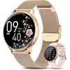 Image de Montre Connectée Femme avec Appel Bluetooth 1.32 HD Montre Intelligente avec Fonction FéminineSpO2CardiaqueSommeil19 or
