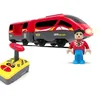 Image de Jouet Train Électrique Télécommandé - Rouge - Compatible Chenilles en Bois - 4 Pièces - Pour Enfants