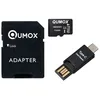 Image de Carte Micro SD SDHC SDXC 16Go 16g classe 10 avec adaptateur SD Qumox + 2 en 1 Lecteur Carte mémoire MICRO SD SDXC USB A TYPE C