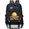 Image de Anime Sac à Dos One Piece pour Garçons Enfant Filles Zoro Luffy Cartable Tony Chopper avec Chargeur USB Grande Capacité 3D Manga(A)
