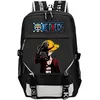 Image de Anime Sac à Dos One Piece pour Garçons Enfant Filles Zoro Luffy Cartable Tony Chopper avec Chargeur USB Grande Capacité 3D Manga
