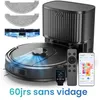 Image de Vactidy Cleanova W11-Aspirateur Robot Laveur 5000Pa-180min Autonomie-Bac 2L-Vidange Auto-Navigation LiDAR - Apple Watch/APP/Alexa