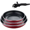 Image de Ensemble De Poêle Bergner Click & Cook 4 Pièces Rouge Aluminium (4 Unités)