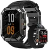 Image de Blackview Montre Connectée Homme avec Appels Bluetooth 900mAh1.45 étanche Smartwatch Robuste avec LED LampBoussole - Noir