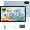 Image de Blackview Mega2 WiFi Tablette 12 Pouces Android 1590Hz 2K Tablette Gaming36Go RAM + 256Go ROM/2TB TF9000mAhWiFi 6 16MP+8MP Bleu