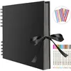 Image de Album Photo 80 Pages Noires pour Scrapbooking 40 Feuilles 3048 x 228 cm Vintage pour Bb et Anniversaires PZCC