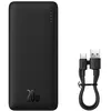 Image de Batterie USB Externe Type-C Micro-USB 20W 10000mAh + Câble Type-C - Baseus Airpow (PPQD090001) - Noir