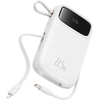 Image de Baseus Qpow2 Dual-cable Digital Display Fast Charge Power Bank 10000mah 22.5w Stellar White Lithium Polymère (lipo) Bla