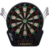 Image de Cible jeu de fléchettes électronique - HOMCOM - Professionnel 243 jeux variés - Noir