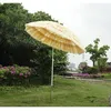 Image de Parasol de plage jardin design hawai 160cm raphia artificiel beige 25