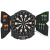 Image de Cible jeu de fléchettes - HOMCOM - électronique 27 jeux jusquà 8 joueurs LED haut-parleur - plastique - noir