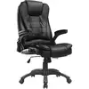 Image de Fauteuil de bureau direction pivotant massant chauffant électrique revêtement synthétique noir