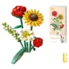 Image de Jeux De Construction - Loz - Le Bouquet - Roses Rouges Et Tournesols -