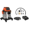Image de Aspirateur eau-poussière Yard Force LWCVC120 V Aspirateur eau-poussière 20 V Moteur 20V - Batterie 4 Ah Puissance : 240 W Puissance