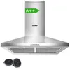 Image de Hotte Aspirante 60cm Comfee - 400 m³/h - Classe A++ - 2 Filtres à Charbon - 3 Vitesses - Recyclage & Évacuation - LED lampe - Inox