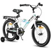 Image de Vélo Enfant 18 Pouces - JOYSTAR - Mixte - Frein à rétropédalage - Porte-bagages - Blanc