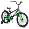 Image de Vélo pour enfants JOYSTAR - 20 pouces - Convient aux enfants de 7 à 13 ans - Avec roues stabilisatrices et frein à main - Vert
