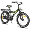 Image de Vélo denfant - HILAND - 18 pouces - Stabilisateurs - Selle réglable - Noir