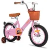 Image de Vélo Enfant - HILAND - STITCH - Roue de 14 pouces - Frein à main - Panier à vélo - Rose