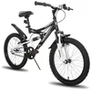 Image de Vélo de montagne - HILAND - 20 pouces - Suspension totale - Pour enfants 7-13 ans - Noir