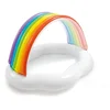 Image de Piscinette Pataugeoire Gonflable Arc-en-ciel - L. 142 X H. 13 Cm - Blanc