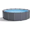 Image de Kit piscine hors sol tubulaire INTEX - Graphite - 478 x 124 cm - Ronde (Filtre à sable bâche tapis échelle vannes) - 26384GN
