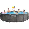 Image de Grande Piscine Ronde En Kit Baltik - Diamètre 549 Cm - Effet Gris Cérusé