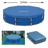 Image de Bâche de protection pour piscine ronde Intex 28031 - Diamètre 366m - Rabat 25cm - PVC - Bleu